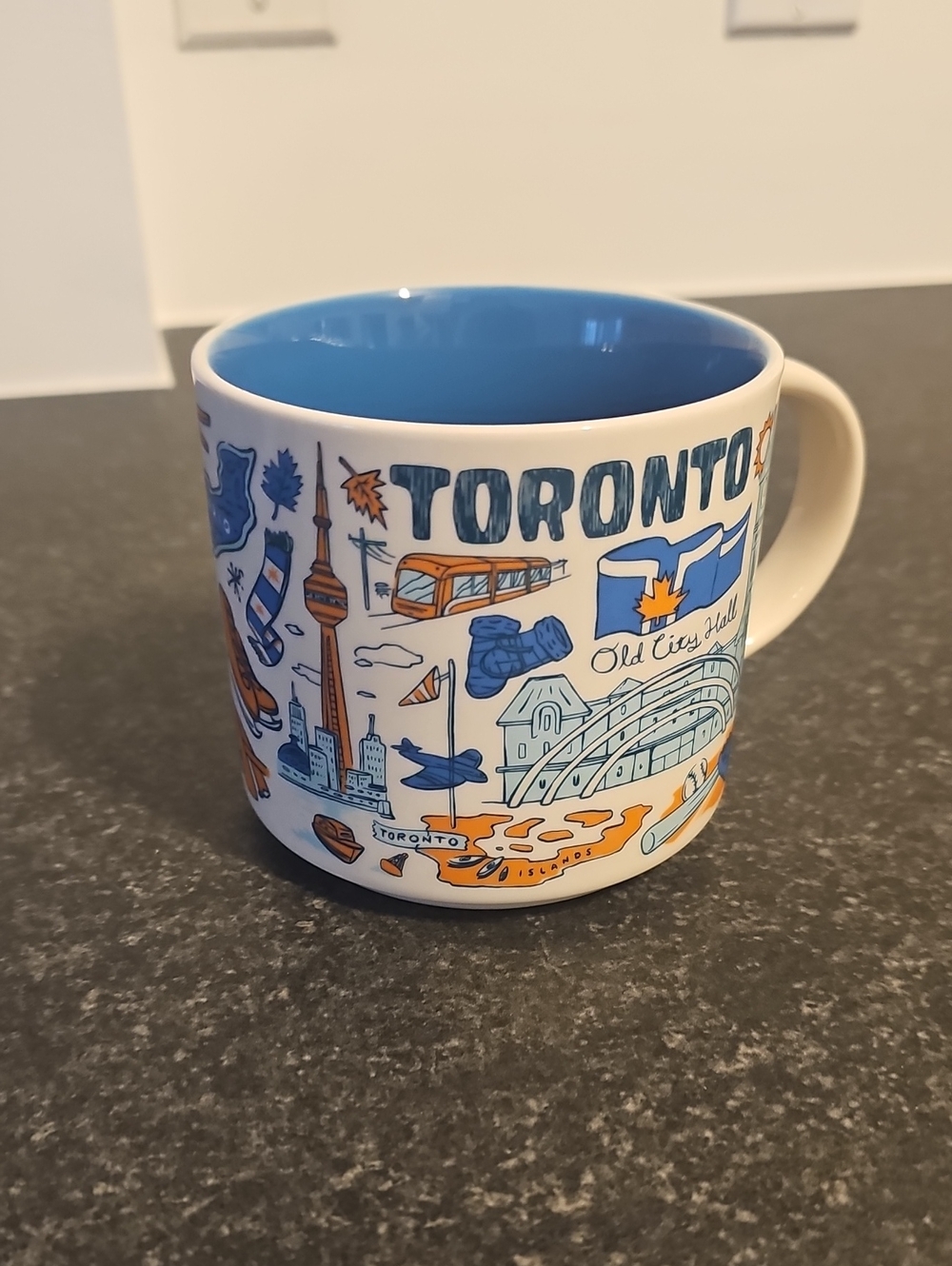 Starbucks Toronto Panorama Mug - Blue and Orange Accents